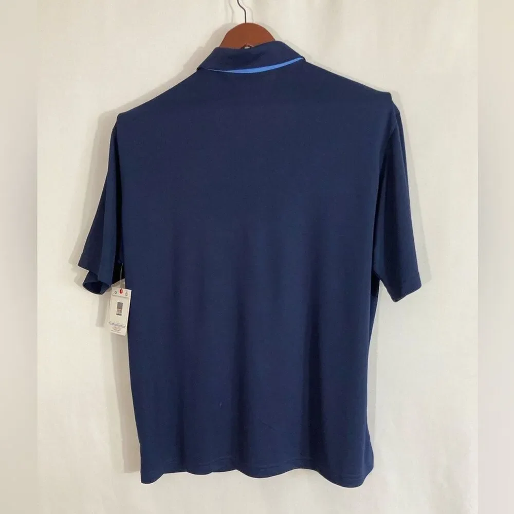 Carolina Tar Heels Shirt Men’s XL Navy Blue Champion Polo Short Sleeve Casual - Picture 2 of 10